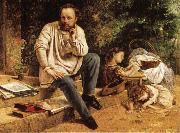 Gustave Courbet Pierre-joseph Prud'hon and His Children Spain oil painting artist
